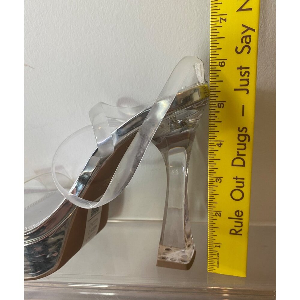 Steve Madden Silver and Clear Platform Heels - Picture 9 of 9